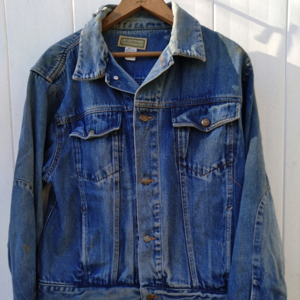 Vintage denim jacket with lots of character